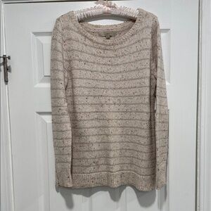 LOFT Speckled Cream Sweater